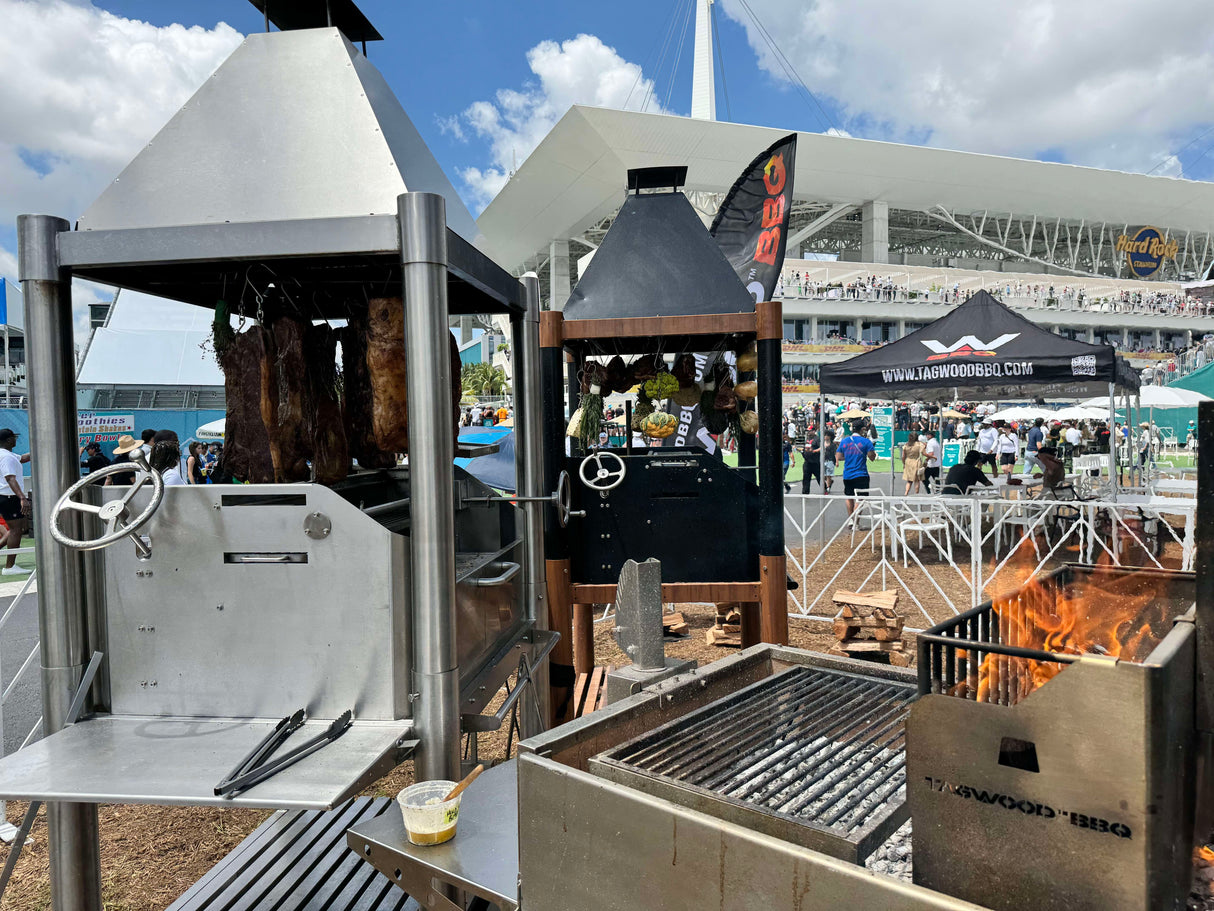 Tagwood BBQ Argentine Santa Maria Wood Fire & Charcoal Gaucho Grill all Stainless Steel | BBQ02SS OPEN FIRE COOKING - PRE-ORDER
