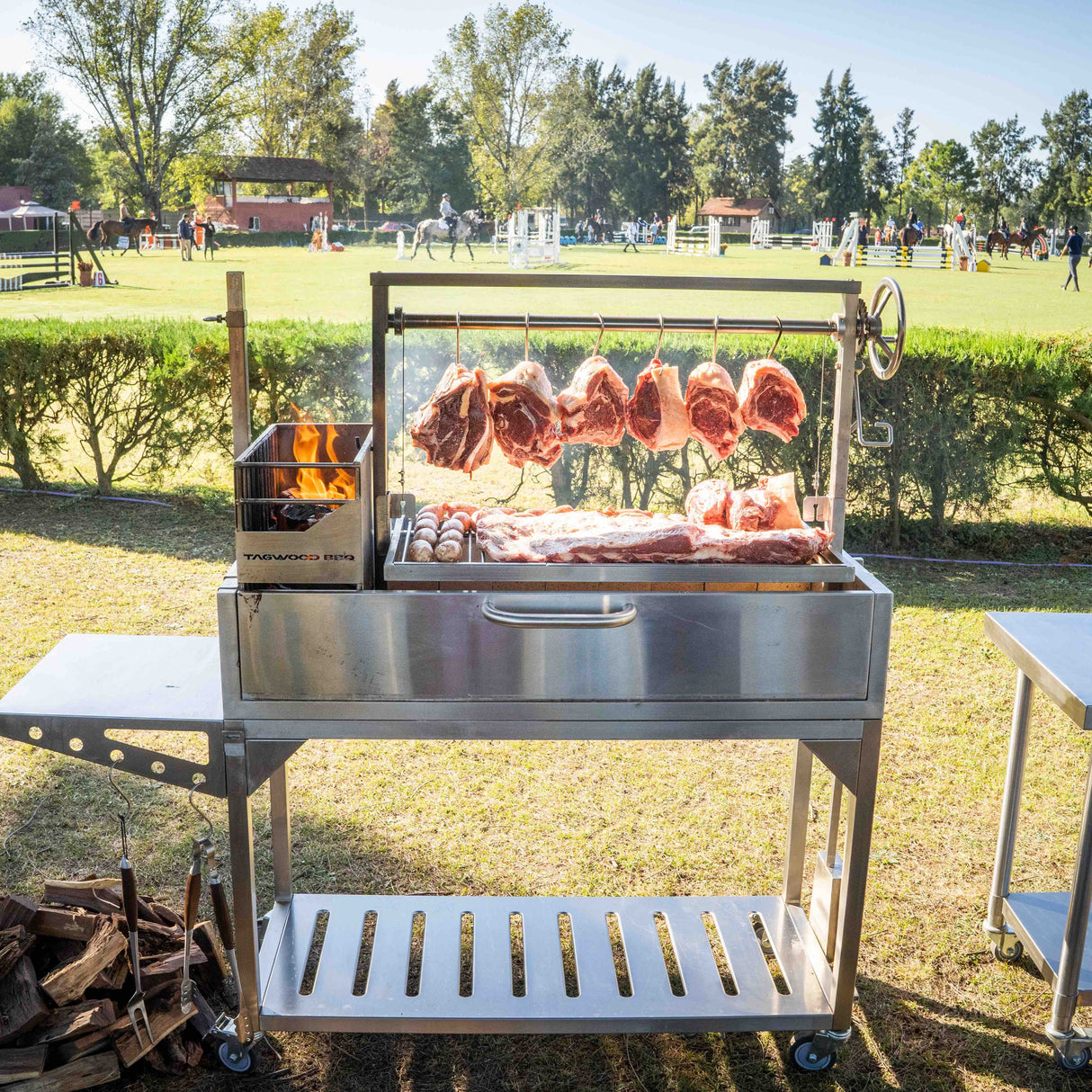Tagwood BBQ Argentine Santa Maria Wood Fire & Charcoal Gaucho Grill | BBQ03SS-