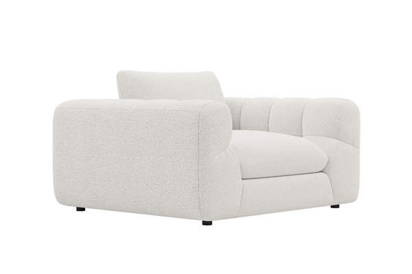 Valencia Taylor Boucle Fabric Accent Chair, Pearl