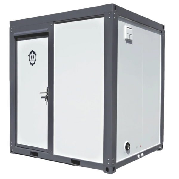 Portable Toilet with Fan-shaped Door Shower