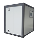 Portable Toilet with Fan-shaped Door Shower