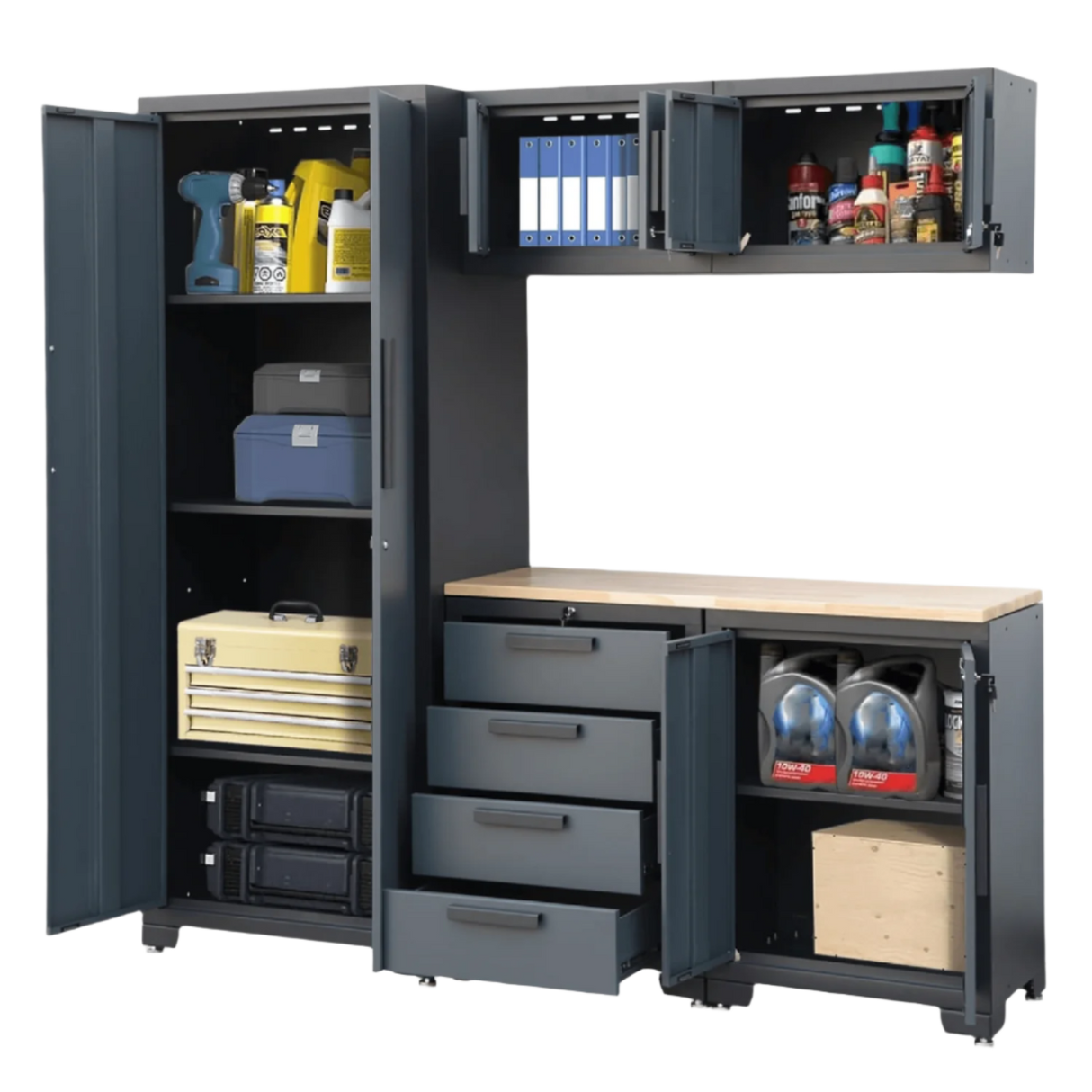 6-Piece Garage Storage Cabinet Set