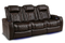 Valencia Tuscany XL Console Leather Home Theater Seating Heavy Duty Row of 3 Dropdown Center, Dark Chocolate