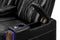 Valencia 2025 New Tuscany Executive Heat & Massage Leather Home Theater Seating Row of 4, Midnight Black