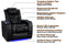 Valencia 2025 New Tuscany Heat & Massage Leather Home Theater Seating Row of 2, Midnight Black