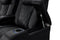 Valencia 2025 New Tuscany Heat & Massage Leather Home Theater Seating Row of 2 Loveseat, Midnight Black