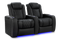 Valencia 2025 New Tuscany Luxury Leather Home Theater Seating Row of 2, Onyx