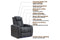 Valencia Tuscany Leather Home Theater Seating Single, Charcoal Grey