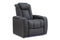 Valencia Tuscany Leather Home Theater Seating Single, Charcoal Grey
