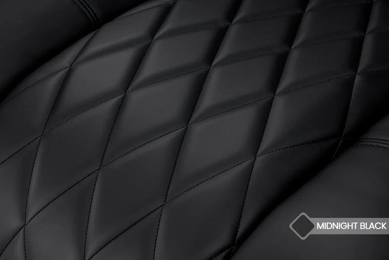 Valencia 2025 New Tuscany Heat & Massage Leather Home Theater Seating Row of 3, Midnight Black