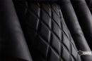 Valencia Tuscany Luxury Console Leather Home Theater Seating Row of 5 Dropdown Center, Onyx