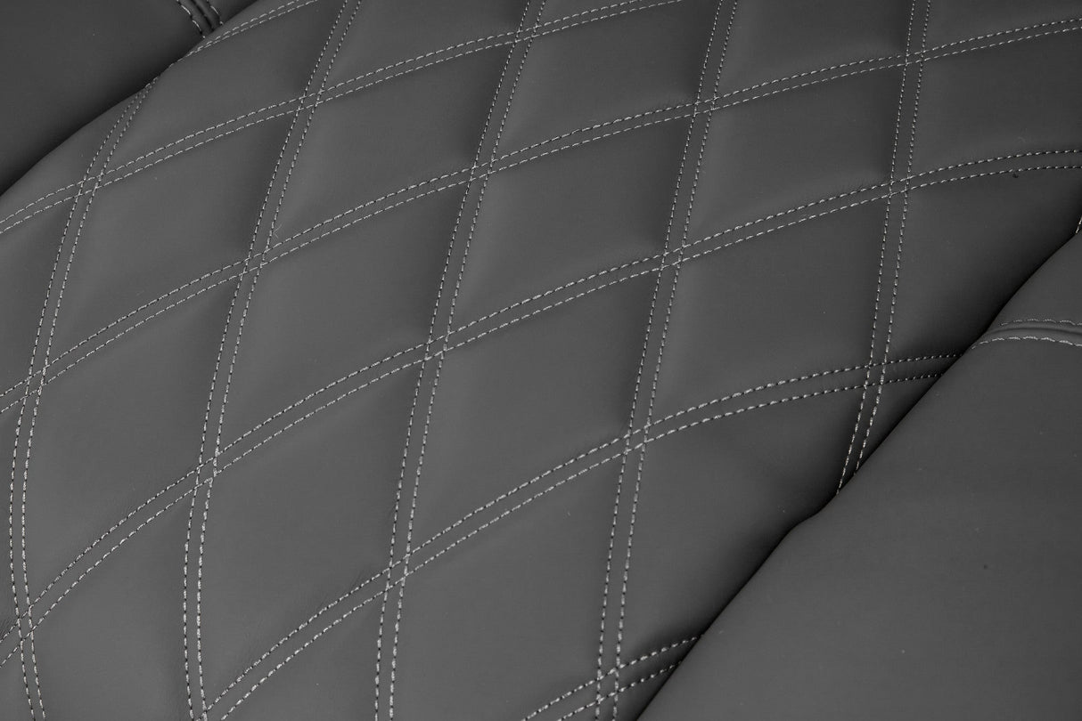 Valencia Tuscany Luxury Console Leather Home Theater Seating Row of 3 Dropdown Center, Graphite