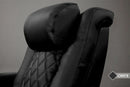 Valencia 2025 New Tuscany Luxury Leather Home Theater Seating Row of 4 Loveseat Right, Onyx