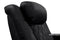 Valencia 2025 New Tuscany Heat & Massage Leather Home Theater Seating Row of 4 Loveseat Right, Midnight Black