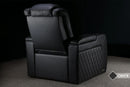 Valencia 2025 New Tuscany Slim Ultimate Luxury Leather Home Theater Seating Row of 6, Onyx