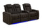 Valencia 2025 New Tuscany Ultimate Luxury Leather Home Theater Seating Row of 3 Loveseat Left, Dark Roast