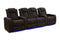 Valencia 2025 New Tuscany Ultimate Luxury Leather Home Theater Seating Row of 4 Loveseat Center, Dark Roast