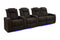 Valencia 2025 New Tuscany Ultimate Luxury Leather Home Theater Seating Row of 4 Loveseat Right, Dark Roast