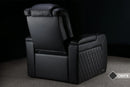 Valencia 2025 New Tuscany Ultimate Luxury Heat & Ventilation Leather Home Theater Seating Row of 2 Loveseat, Onyx