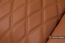 Valencia 2025 New Tuscany Ultimate Luxury Leather Home Theater Seating Row of 3, Royal Cognac