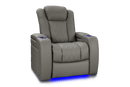 Valencia Tuscany Vegan ECO Leather Single Home Theater Seating, Stone