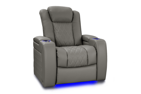 Valencia Tuscany Vegan ECO Leather Single Home Theater Seating, Stone