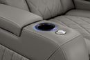 Valencia Tuscany Vegan ECO Leather Single Home Theater Seating, Stone