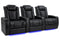 Valencia Tuscany XL Leather Home Theater Seating Row of 3, Midnight Black