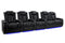 Valencia Tuscany XL Leather Home Theater Seating Row of 5 Loveseat Right, Midnight Black