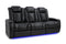 Valencia Tuscany XL Leather Home Theater Seating Set of 3, Midnight Black
