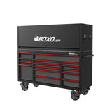 Pro Series | Loaded 72" 14-Drawer Garage Top Rolling Tool Box | Black