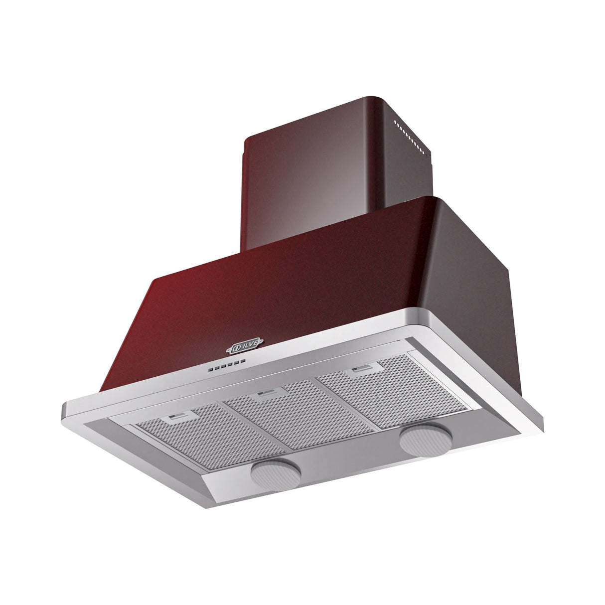ILVE Majestic II 36-Inch 600 CFM Wall Mount Range Hood in Burgundy (UAM90BU)