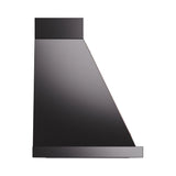 ILVE Nostalgie II 36-Inch 600 CFM Wall Mounted Range Hood in Glossy Black with Copper Trim (UANB36BKP)