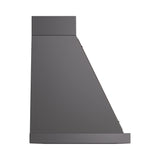 ILVE Nostalgie II 40-Inch 600 CFM Wall Mounted Range Hood in Graphite Matte with Bronze Trim (UANB40MGB)