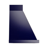 ILVE Nostalgie II 48-Inch 600 CFM Wall Mounted Range Hood in Midnight Blue with Brass Trim (UANB48MBG)