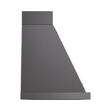 ILVE Nostalgie II 48-Inch 600 CFM Wall Mounted Range Hood in Graphite Matte with Bronze Trim (UANB48MGB)