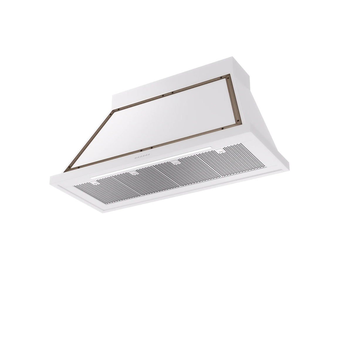 ILVE Nostalgie II 48-Inch 600 CFM Wall Mounted Range Hood in White with Bronze Trim (UANB48WHB)