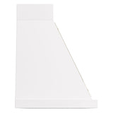 ILVE Nostalgie II 60-Inch 600 CFM Wall Mounted Range Hood in White with Brass Trim (UANB60WHG)