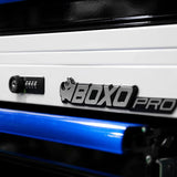 Pro Series | Loaded 26" 11-Drawer Rolling Tool Box | White and Blue