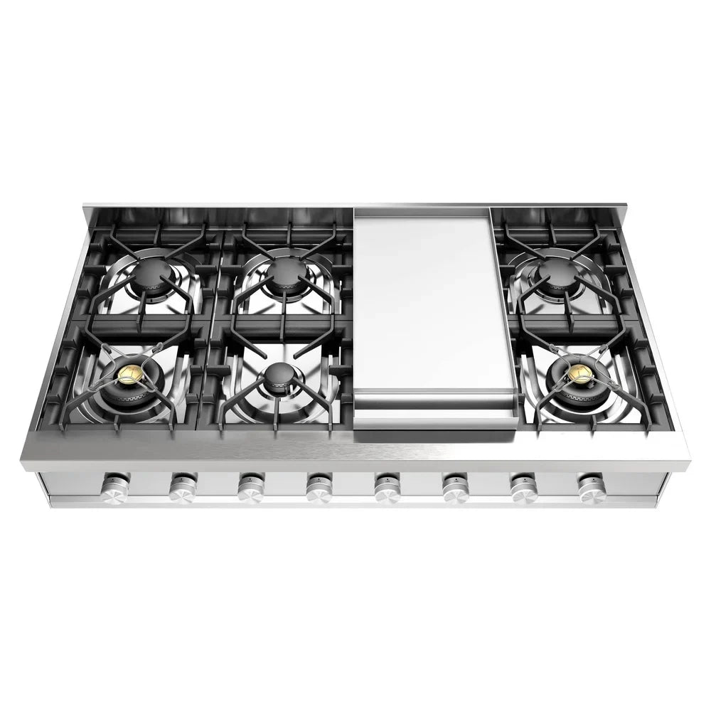 ILVE Professional Plus II 48-Inch Built-In Gas Rangetop with Griddle i ...
