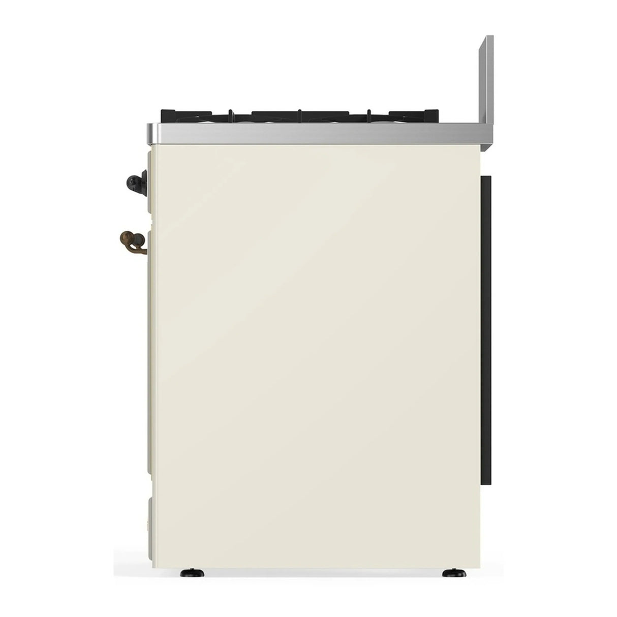 ILVE Majestic III 30-inch Dual Fuel Range with 5 Natural Gas Burner and Triple Glass Door Electric Oven in Antique White with Burnished Trim (UM30NR3AWB)