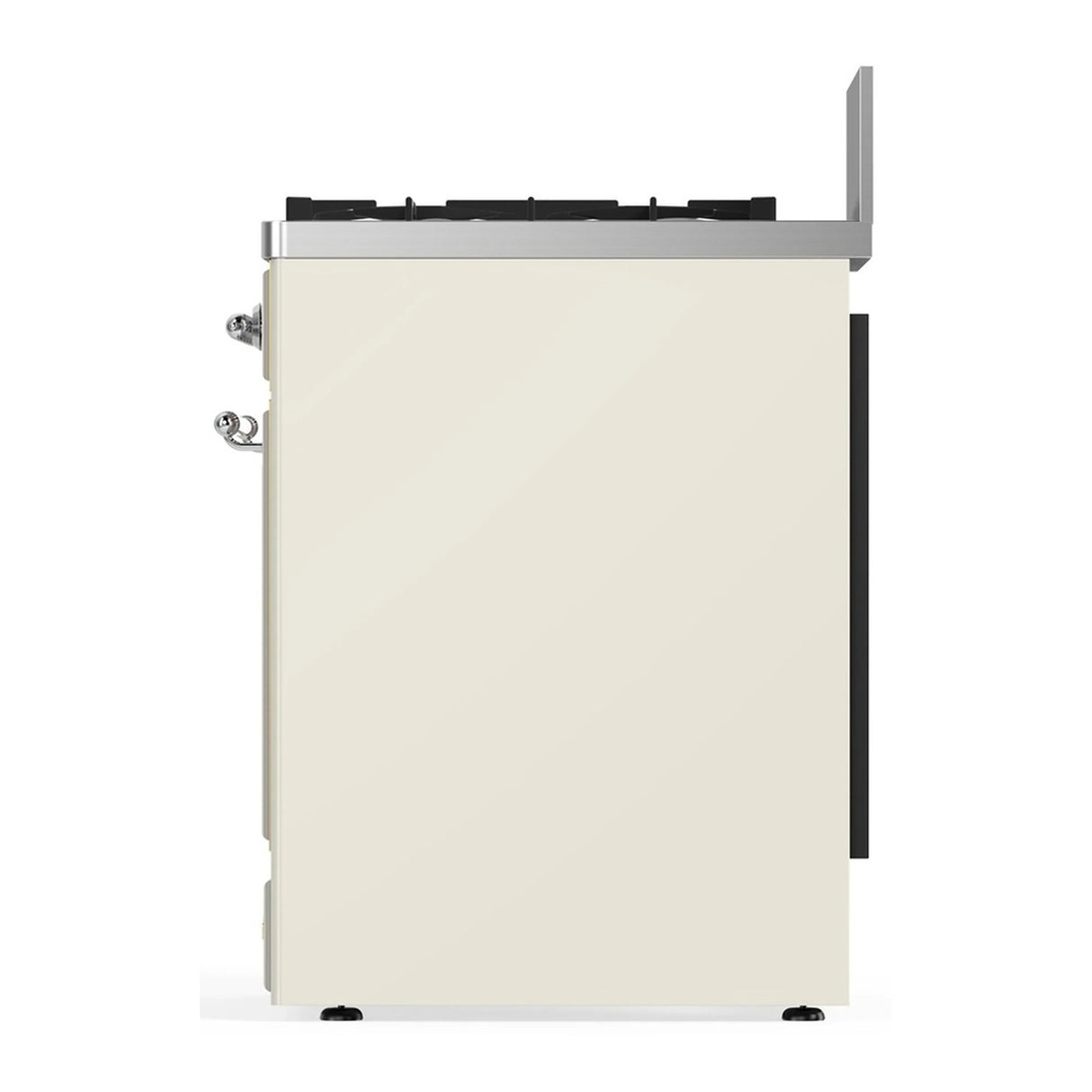 ILVE Majestic III 30-inch Dual Fuel Range with 5 Liquid Propane Burner and Triple Glass Door Electric Oven in Antique White with Chrome Trim (UM30NR3AWCLP)