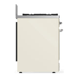 ILVE Majestic III 30-inch Dual Fuel Range with 5 Liquid Propane Burner and Triple Glass Door Electric Oven in Antique White with Chrome Trim (UM30NR3AWCLP)