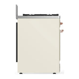 ILVE Majestic III 30-inch Dual Fuel Range with 5 Liquid Propane Burner and Triple Glass Door Electric Oven in Antique White with Copper Trim (UM30NR3AWPLP)