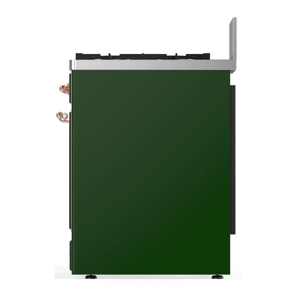 ILVE Majestic III 30-inch Dual Fuel Range with 5 Natural Gas Burner and Triple Glass Door Electric Oven in Emerald Green with Copper Trim (UM30NR3EGP)
