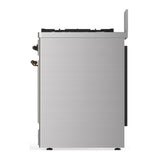 ILVE Majestic III 30-inch Dual Fuel Range with 5 Liquid Propane Burner and Triple Glass Door Electric Oven in Stainless Steel with Burnished Trim (UM30NR3SSBLP)
