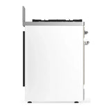 ILVE Majestic III 30-inch Dual Fuel Range with 5 Liquid Propane Burner and Triple Glass Door Electric Oven in White with Chrome Trim (UM30NR3WHCLP)