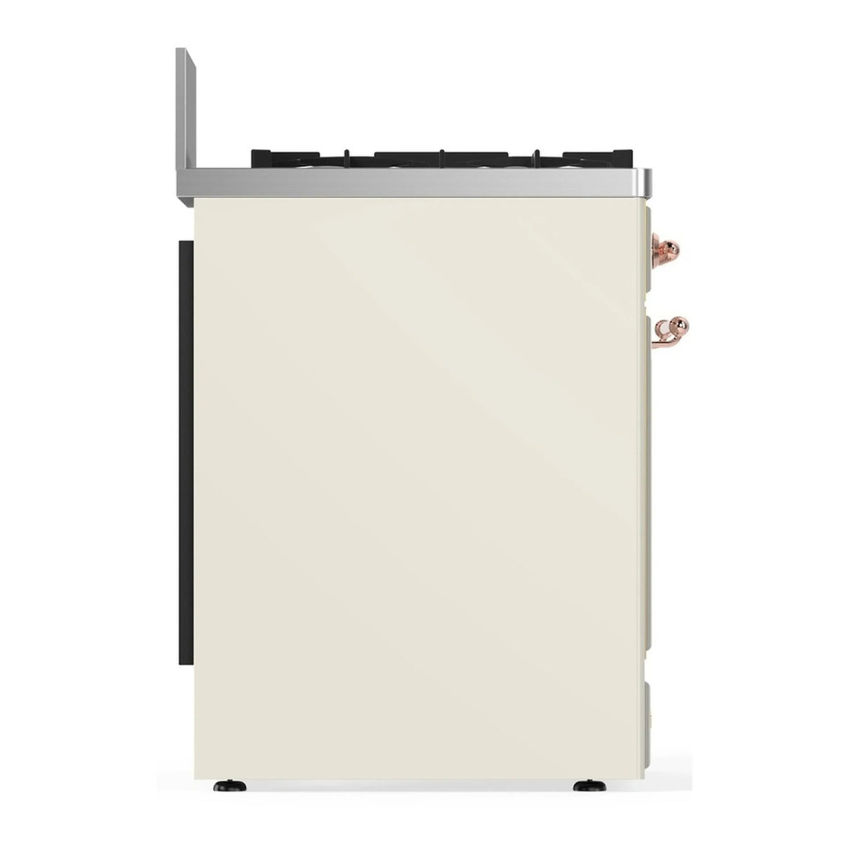 ILVE Majestic III 30-inch Dual Fuel Range with 5 Natural Gas Burner and Solid Door Electric Oven in Antique White with Copper Trim (UM30QNR3AWP)