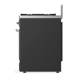 ILVE Majestic III 30-inch Dual Fuel Range with 5 Natural Gas Burner and Solid Door Electric Oven in Graphite Matte with Chrome Trim (UM30QNR3MGC)