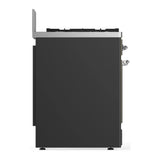 ILVE Majestic III 30-inch Dual Fuel Range with 5 Liquid Propane Burner and Solid Door Electric Oven in Graphite Matte with Chrome Trim (UM30QNR3MGCLP)